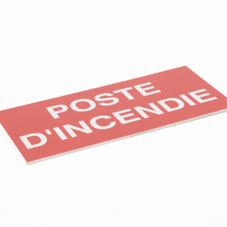 Plaque de signalisation poste incendie