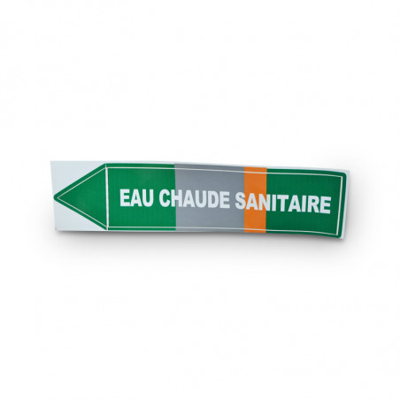 Etiquette adhésive eau chaude sanitaire