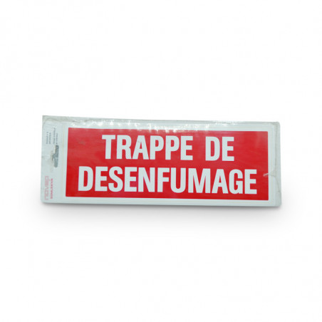 Plaque 330x120mm adhésif désenfumage